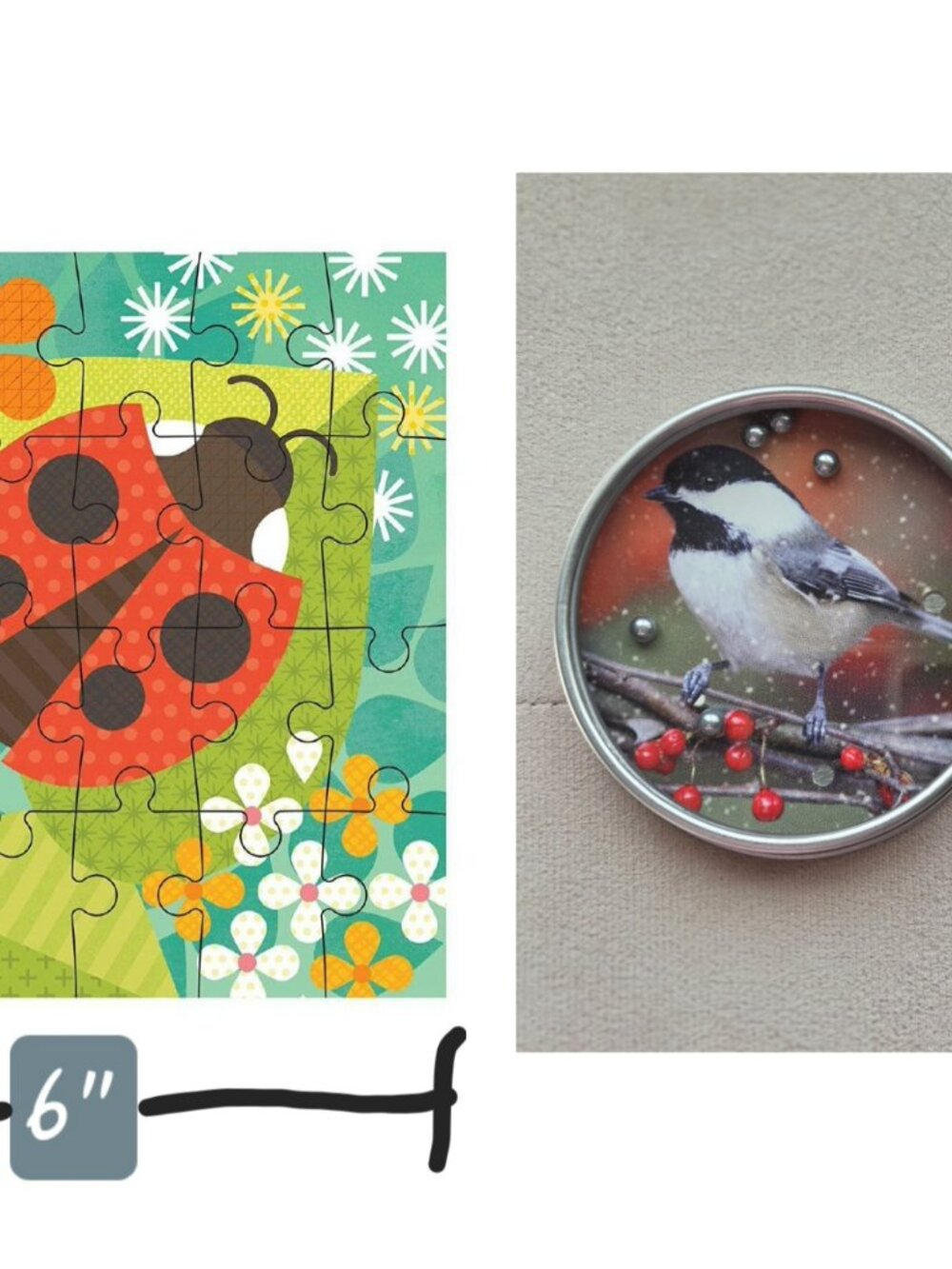 Petit Puzzle, Ladybug AND Bird Pocket Puzzle